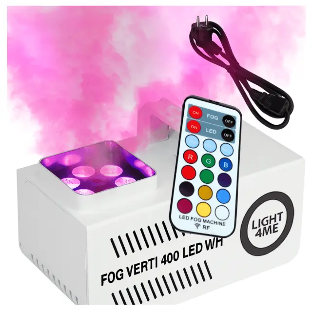 LIGHT4ME FOG VERTI 400 LED WH small vertical smoke generator wireless remote RGBW light effect 2