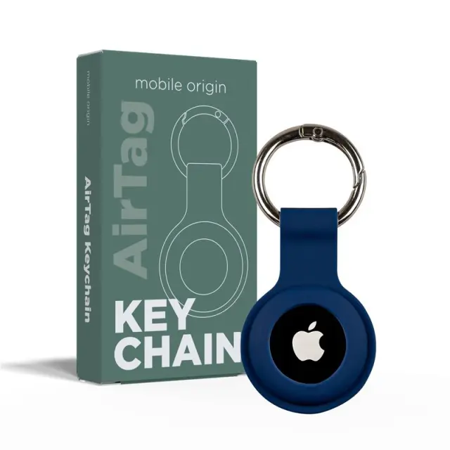Mobile Origin Airtag KeyChain, blue