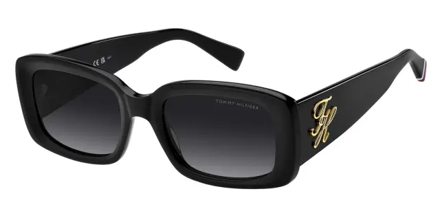 Tommy Hilfiger Unisex Γυαλιά Ηλίου με Μαύρο Σκελετό και Μαύρο Φακό TH2343/S 807/9O