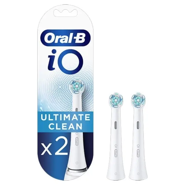 Oral-B iO Ultimate Clean White Ανταλλακτικές Κεφαλές Ηλεκτρικής Οδοντόβουρτσας, 2τεμ