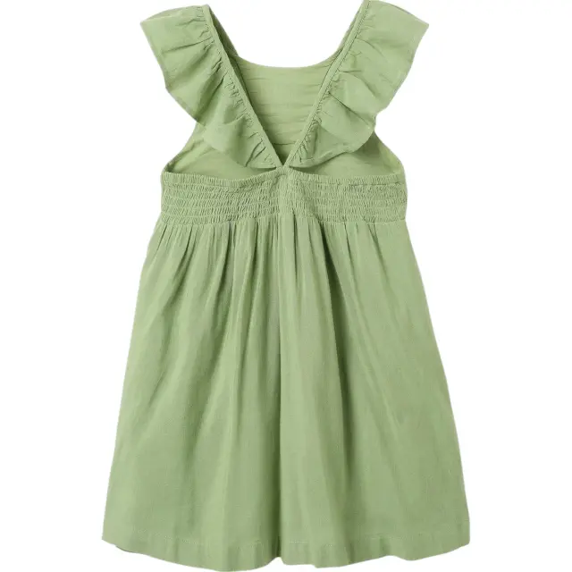 Zippy Φόρεμα Cotton Flexible Λαχανί για Κορίτσι 2