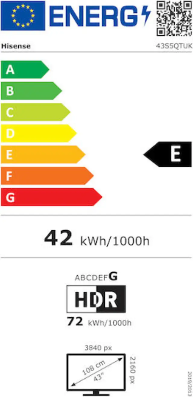 Hisense Smart Τηλεόραση 43" 4K UHD QLED S5Q HDR (2026) 43S5Q 2