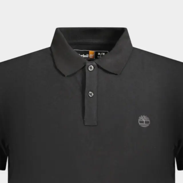 Timberland - Ανδρικό Κοντομάνικο T-shirt Polo Slim Fit Mε Λογότυπο Oyster River TB0A2BS1-X65 Μαύρο - XL 3