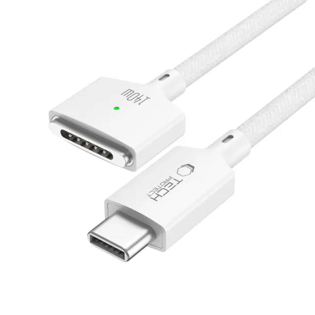 Tech-Protect® - UltraBoost MacBook Cable Type-C to MagSafe 3 140W 2m (MMC01)-White. 2