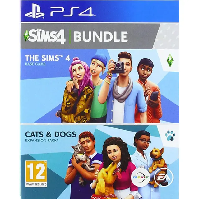 The Sims 4 + Cats & Dogs Pack Bundle (PS4) USED