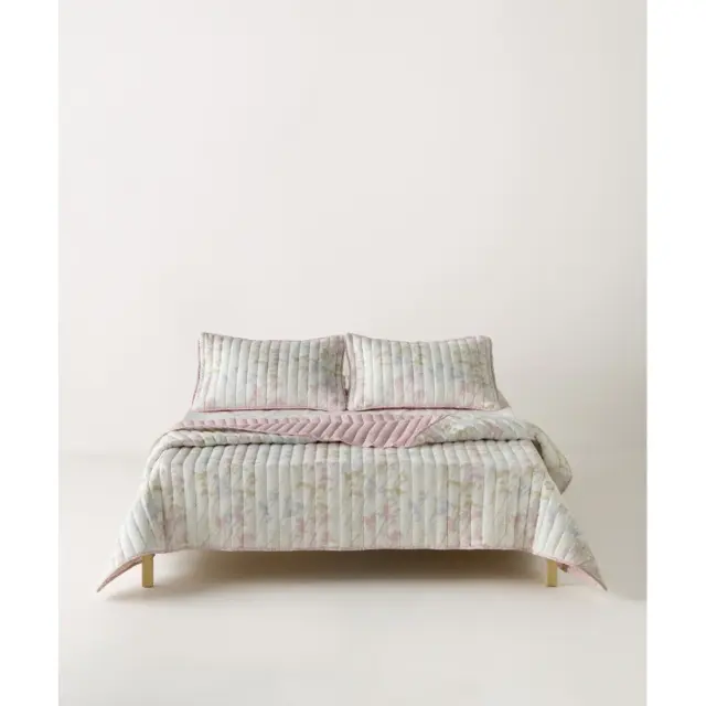 Σετ Κουβερλί Υπέρδιπλο 3 Τεμαχίων Kentia Breza 18 Dusty Pink- Lilac- Light Green 220x240