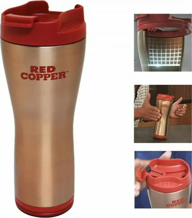 Επαναστατικός κεραμικός θερμός - Red copper mug 470 ml