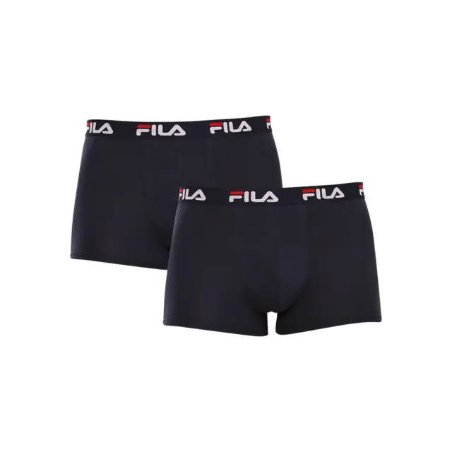 FILA Ανδρικό Boxer Logo White Box - Διπλό Πακέτο, Χρώμα Σκούρο Μπλε