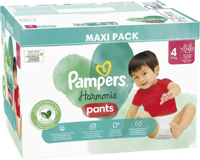 Harmonie pants maxi pack no4 9-15kg 74τμχ 3