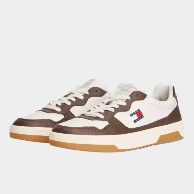 Tommy Hilfiger - Ανδρικά Sneakers Cupsole Leather Ess EM0EM01443-0LI Καφέ - 46 2
