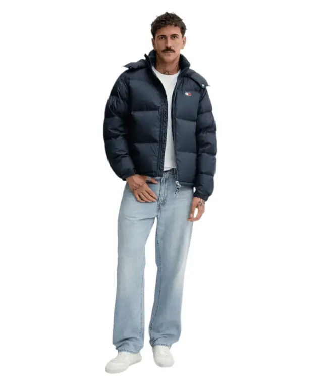 Tommy Hilfiger - Ανδρικό Πουπουλένιο Μπουφάν Puffer Tjm Alaska DM0DM22036-C1G Μπλε Σκούρο 2