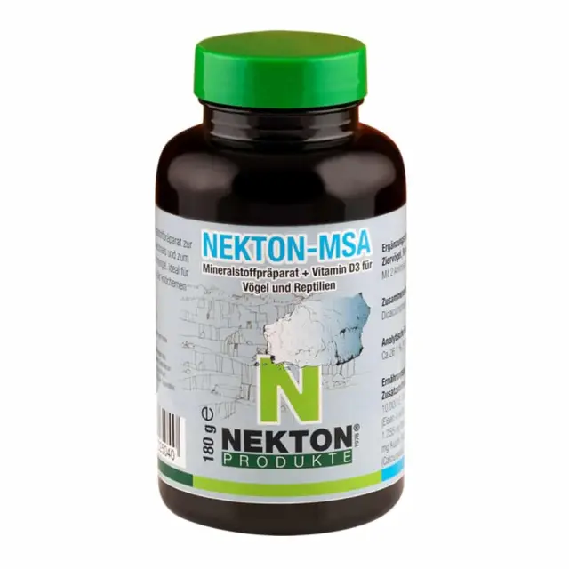 Nekton MSA Συμπλήρωμα Μετάλλων, Βιταμίνης D3 & Ιχνοστοιχείων για Υγιή Οστά και Μεταβολισμό Πτηνών, Ερπετών & Αμφιβίων 40gr