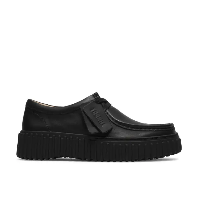 Clarks Torhill Bee Δερμάτινο Γυναίκιο Παπούτσι Black Leather (26186665) - 38