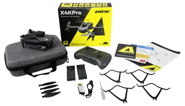 AMEWI AMXFlight X4KPro Τηλεκατευθυνόμενο Drone με Κάμερα 4K, Brushless Κινητήρες & 2 Μπαταρίες 25363 2