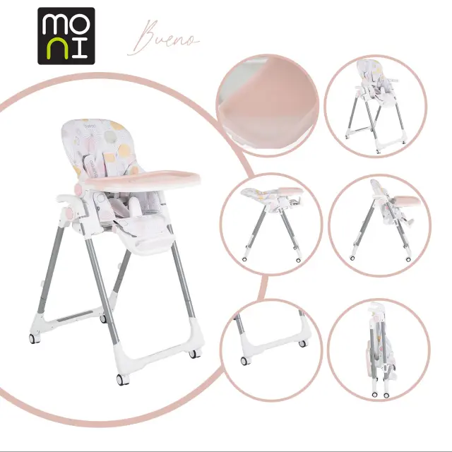 MONI - High chair Bueno pink - 3801005151080
