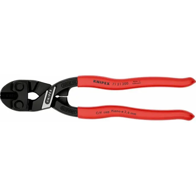 Knipex 7121200 - Κόφτης καλωδίων ως 3,6mm, με ελαφριά μόνωση No200mm