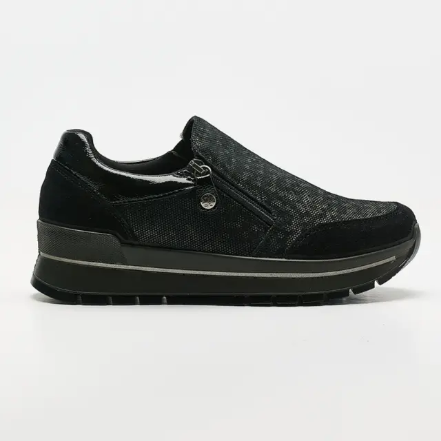 Imac Sneakers Γυναικείο δέρμα/δέρμα Nubuck Μαύρο IMA/257650 NERO
