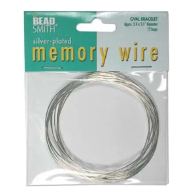 Μπρασελέ Silver Pl. Memory Wire Οβαλ 6,1x7,9cm 12Στροφές