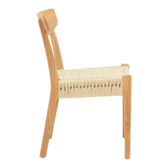 Καρέκλα Eaprine pakoworld φυσικό σχοινί-rubberwood 49x53x77εκ 3