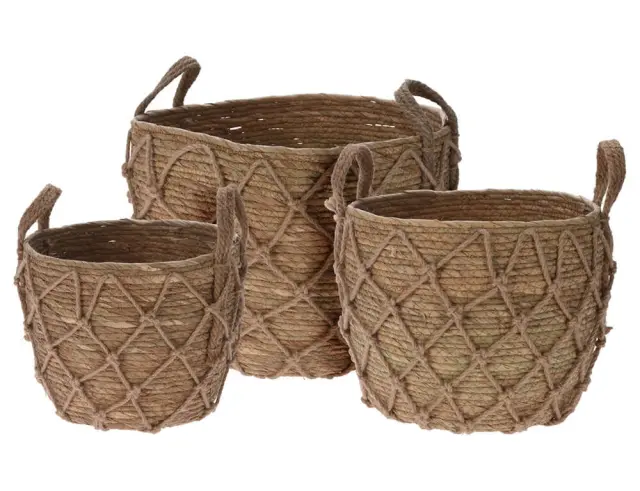 Σετ διακοσμητικά καλάθια H&S Collection με χερούλια - 3 τεμάχια KR2002350 2