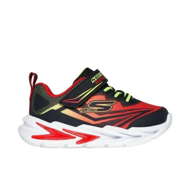 Skechers Flex Glow Ultra (TD) (400139N-BKRD) - Μαύρο-Κόκκινο