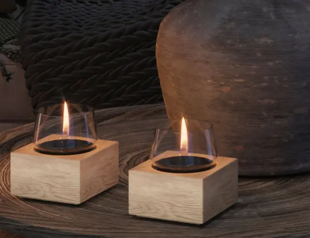 Επιτραπέζια Εστία Φωτιάς Poppy 14 Tenderflame με διάρκεια καύσης 9 - 10 ώρες, χωρητικότητα δεξαμενής 300ml και διαστάσεις 14x14x14.3cm - Natural TF-600026