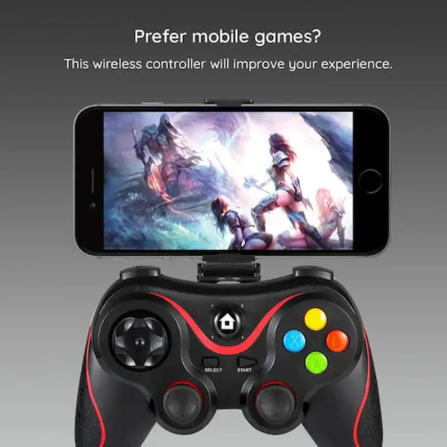 Techsuit V8 Ασύρματο Gamepad για Android / PS3 / PC / iOS Κόκκινο 2