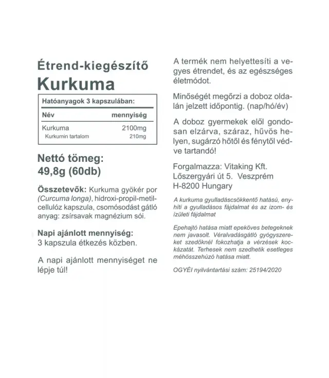 Vitaking Turmeric 700 mg 2