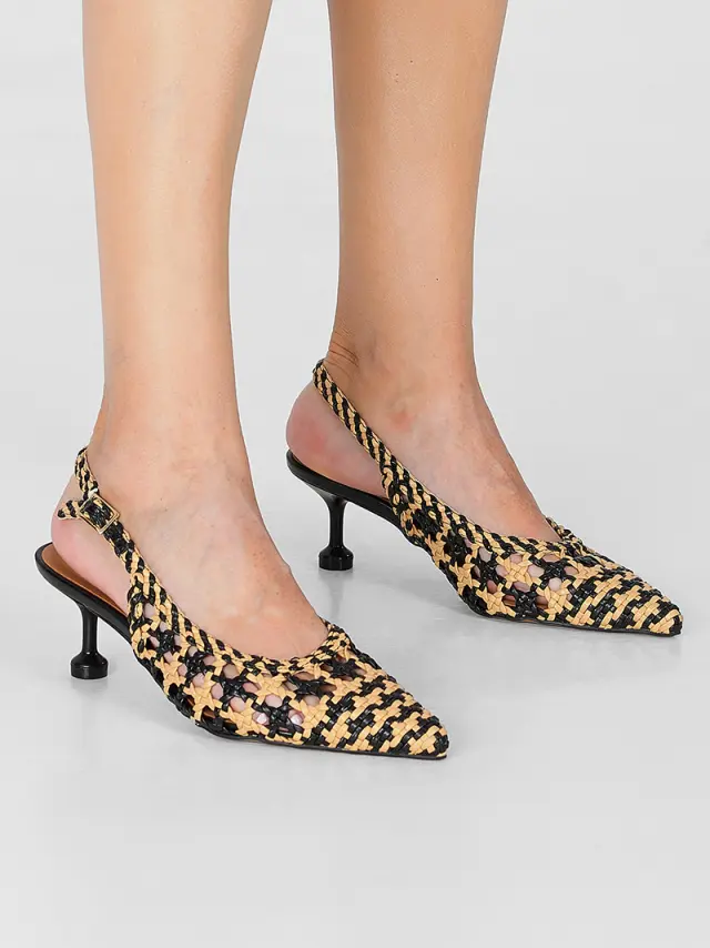 Donna Serena Γόβες Γυναικείο Άλλα Υλικά Μαύρο DSE/125563 BLACK/MUSTARD 2