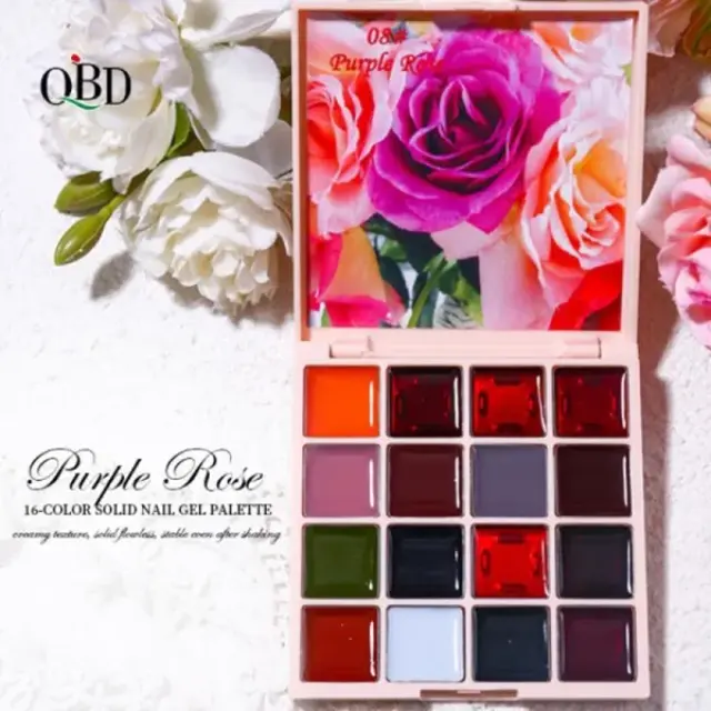 Solid nail gel QBD 16 χρώματα- Painting gel soak-Off 1.5gr/χρώμα 008