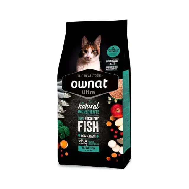 Ownat Ultra Cat Ageing με Ψάρι 1.5kg Μονόχρωμο