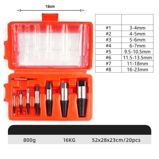 Σετ εξωλκέων βιδών 6τμχ - Screw extractor set 089090 2