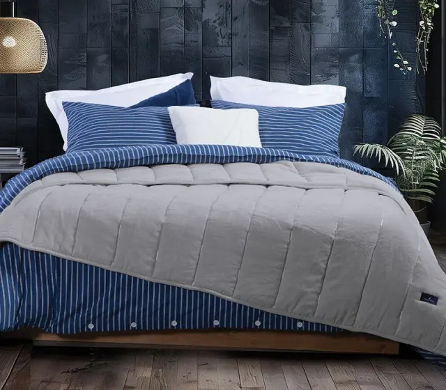 ΚΟΥΒΕΡΤΟΠΑΠΛΩΜΑ ΥΠΕΡΔΙΠΛΟ NAU COAST 240Χ220 NEF-NEF HOMEWARE GREY