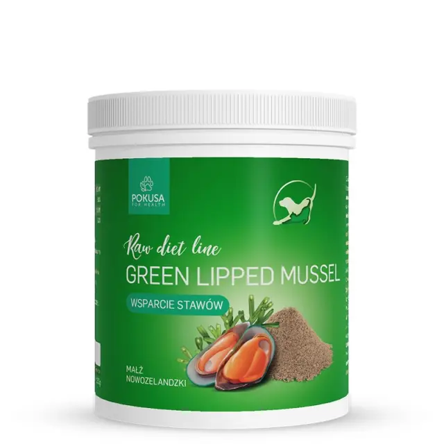 POKUSA RawDietLine Green Lipped Mussel - supplements for dogs and cats - 150g