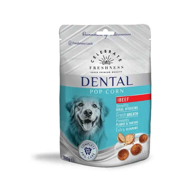 Celebrate Freshness Dental Pop Corn Beef για Σκύλους 100gr Μονόχρωμο