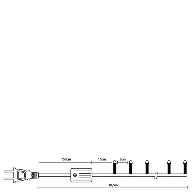 180 Led Με Πρόγραμμα Πράσινο Καλώδιο Πολύχρωμο Led IP44 31V 2