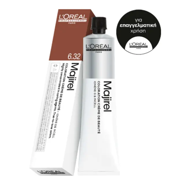 L’Oréal Profeffessionel Majirel Βαφή Μαλλιών 50ml 6,32-Ξανθό Σκούρο Ντορέ Ιριζέ