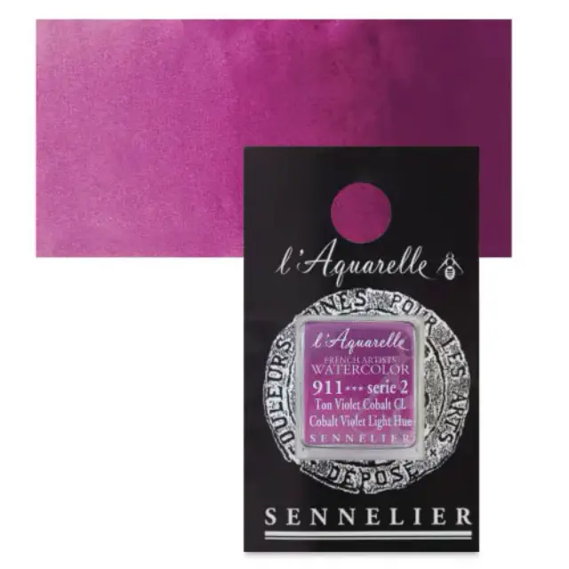 Χρώμα Ακουαρέλας Sennelier l Aquarelle Half Pan - 911 Cobalt Violet Light Hue