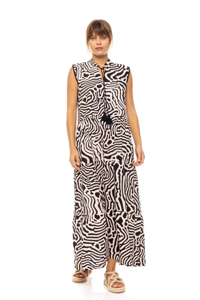 Beachwear Black Geo Long B594 Type Pink Label 3