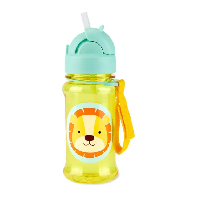 Skip Hop Zoo Tritan Παγούρι με Καλαμάκι 355ml Lion Yellow 2