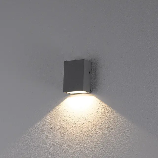 Cam Φωτιστικό Led τοίχου 3W 3000K IP54 6.5x8.8x4cm ανθρακί