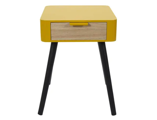 Κομοδίνο Home Deco Factory με διαστάσεις 35x40x48cm - Yellow Mustard HD7337 2