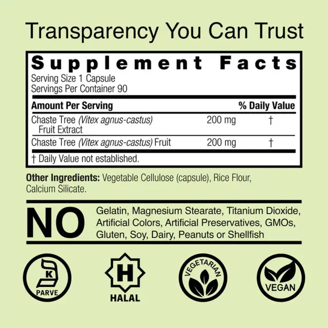 Nature's Answer Chasteberry Vitex Agnus-Castus 2