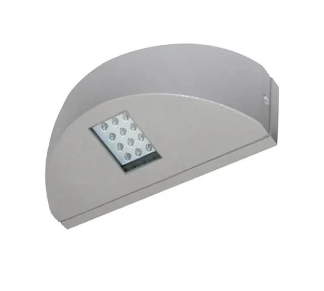 LED ΦΩΤ.ΜΟΝΟ ΗΜΙΚΥΚΛΙΟ ΕΠΙΤΟΙΧΟ ΑΛΟΥΜΙΝΙΟΥ 1.6W ΘΕΡΜΟ ΓΚΡΙ