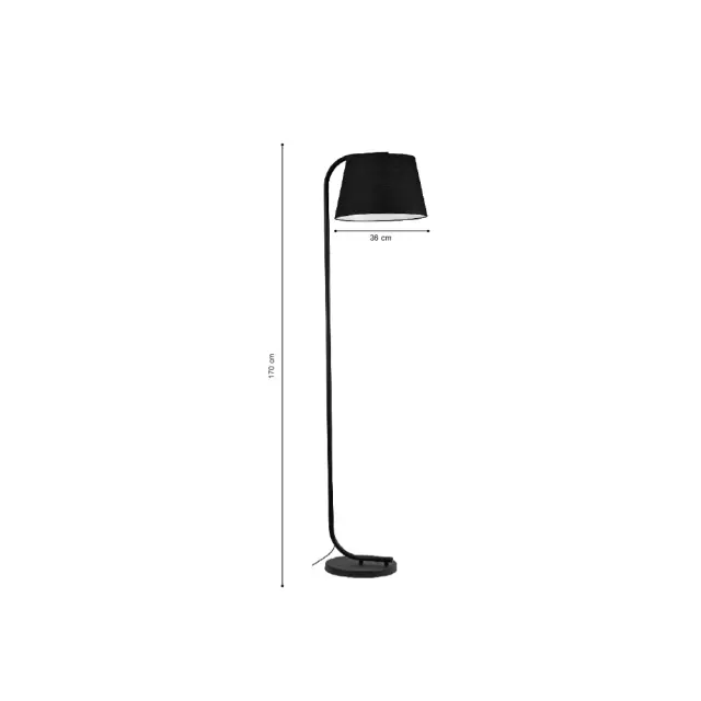 InLight Επιδαπέδιο φωτιστικό από μαύρο μέταλλο 1XE27 (45027-Black) 2