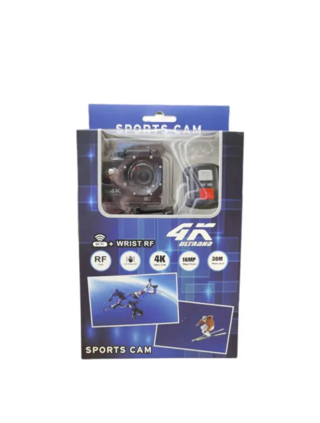 H12R Action Camera 4K Ultra HD Υποβρύχια (με Θήκη) με WiFi Μαύρη με Οθόνη 2" 2