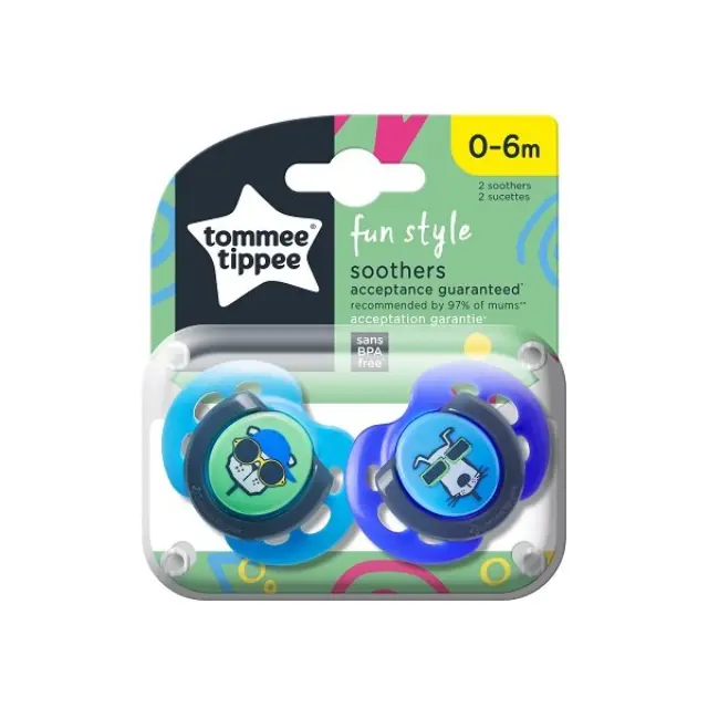 Tommee Tippee Ορθοδοντικές Πιπίλες Σιλικόνης για 0-6 μηνών 2τμχ