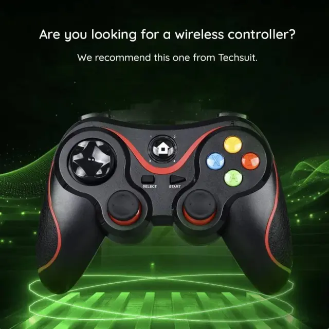 Techsuit V8 Ασύρματο Gamepad για Android / PS3 / PC / iOS Κόκκινο 3