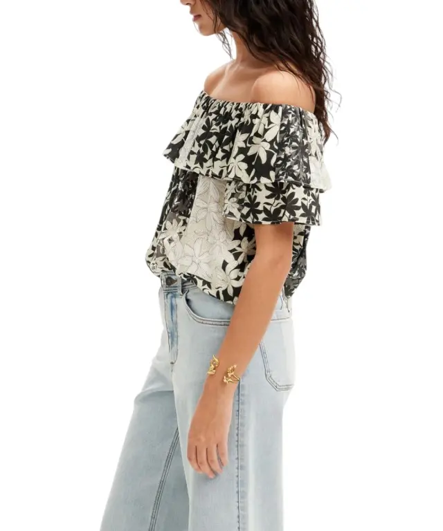 Desigual - Γυναικείο T-shirt Anais 24SWBW01-1021 Μαύρο 3