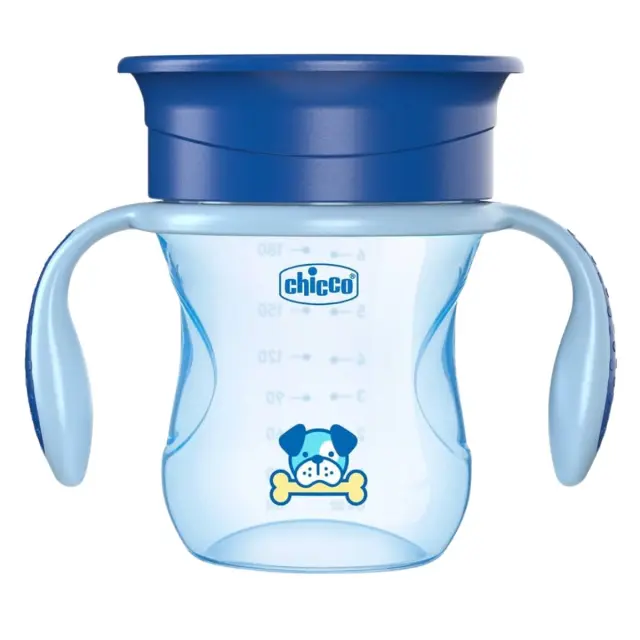 Chicco Perfect Cup Εκπαιδευτικό Κύπελλο Μπλε 12m+ 200ml